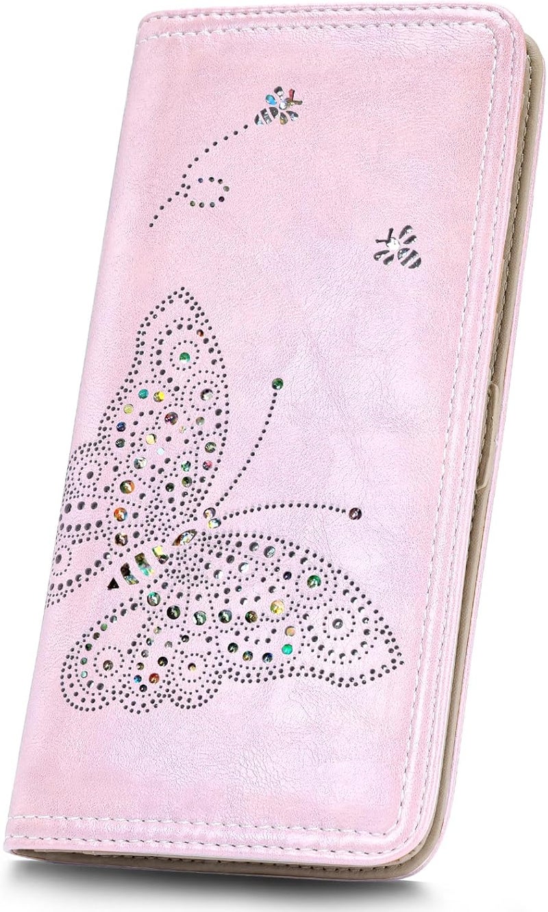 KITEVIUN RFID Wallet Women Ultra Slim Thin Womens Wallet Compact Clutch Long Ladies Wallet for Women LIGHT-PINK - Image 1